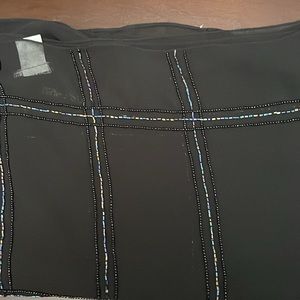 Charming Charlie lux line RSVP! Black with shiny beads scarf/ wrap! NWT!